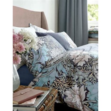 marks and spencer navy bedding.